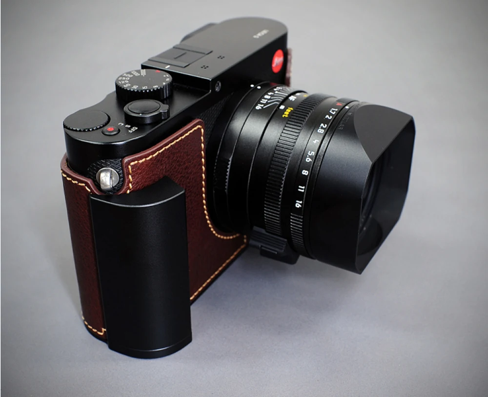 Mili чехол ручной работы из натуральной кожи для камеры наполовину сумка Leica Q2