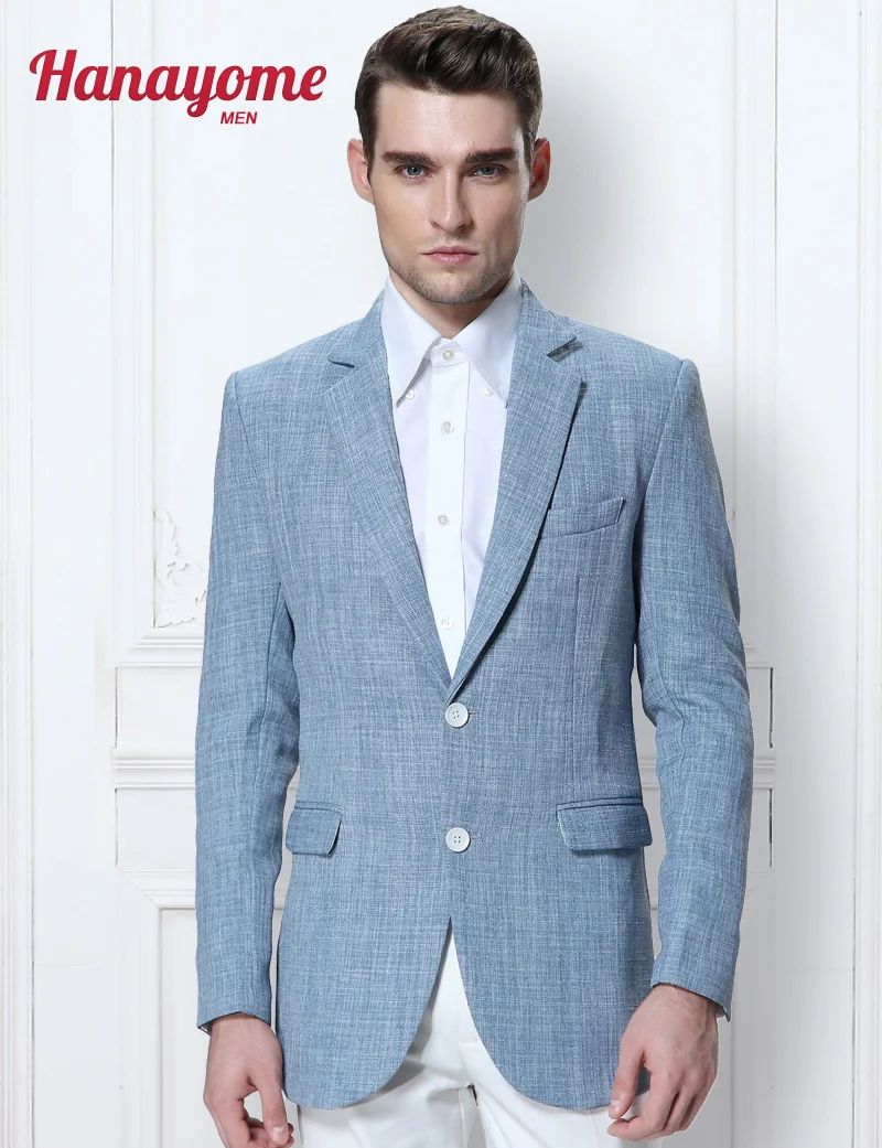 Personalizado de Oro Chaqueta de Traje Trajes Italianos Marcas Azul Prom Trajes diseñador de Los Hombres