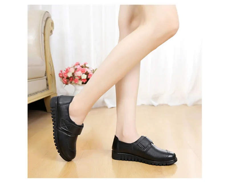 BEYARNE/; модная женская повседневная обувь на плоской подошве; обувь из натуральной кожи с круглым носком; женская обувь; sapato femininoE019; большие размеры 35-41