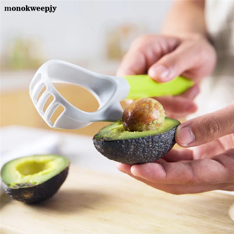 Useful Sturdy Plastic PP Avocado Corer Slicer Avocado Peeler Apple
