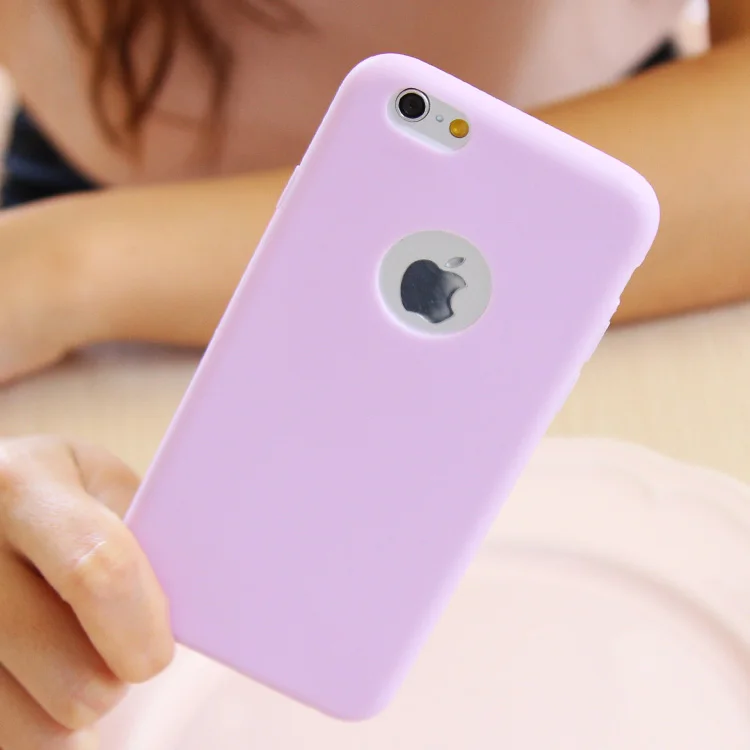 Чехол для iPhone 7 матовый карамельный силиконовый 6S plus 6 5 5S SE|case for iphone|tpu casecase |