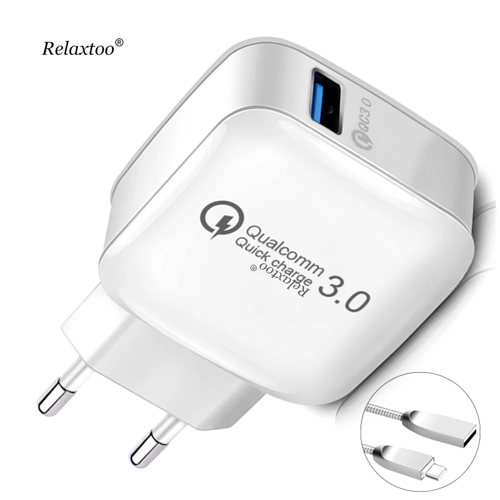

Quick Charge 3.0 USB Charger 30W QC3.0 Fast Charging USB Wall Charger for iPhone Samsung Xiaomi Mobile Phone Charger