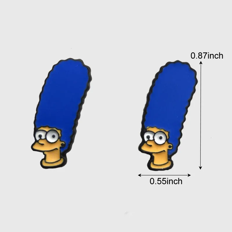 Новая модель, подарок на день рождения, эмаль, ювелирные изделия в виде животных, милые Симпсоны Мардж Симпсон, серьги для женщин, серьги для детей - Окраска металла: YS125