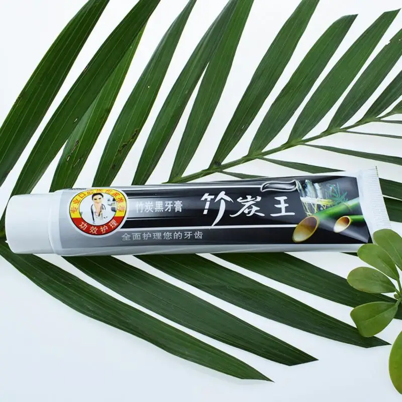 Хорошее качество бамбуковый уголь удалить плохой дыхание отбеливание зубов черный зубная паста антибактериальные ягоды аромат Charbon зубная паста