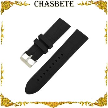 

20mm 22mm 24mm Silicone Rubber Watch Band for Rado Watchband Resin Strap Wrist Loop Belt Bracelet Black + Spring Bar + Tool