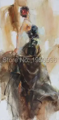 

Reproduction 100%Handmade Flamenco Spanish Woman Heat Dancing Dancer Oil Painting On Canvas Flamenco Dancing Paintings Elegant