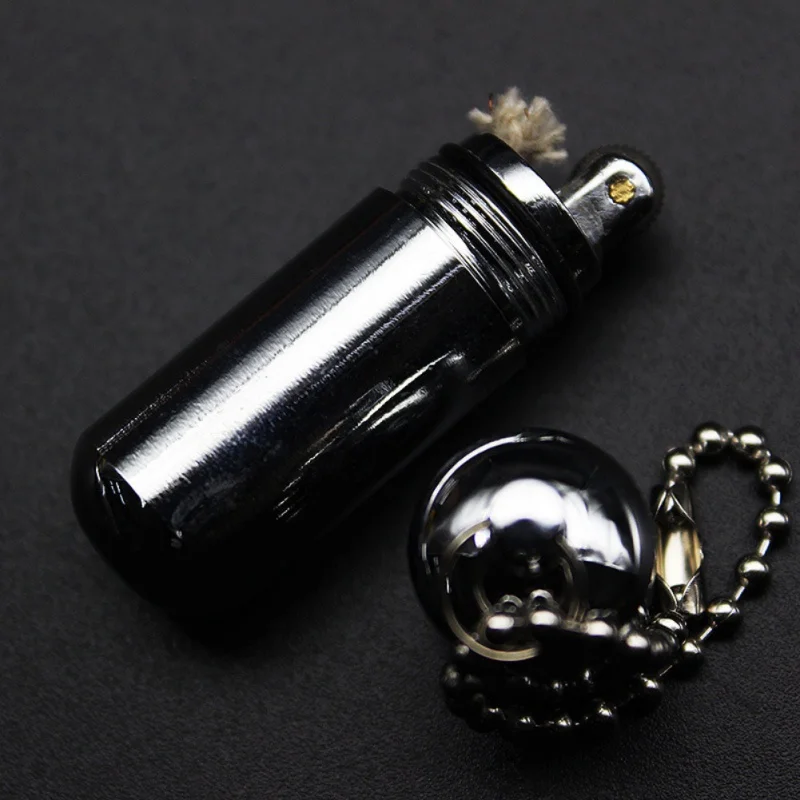 Outdoor Mini Cigarette Torch Lighters Keychain Travel Portable Kerosene Key Ring Lighter Smoking