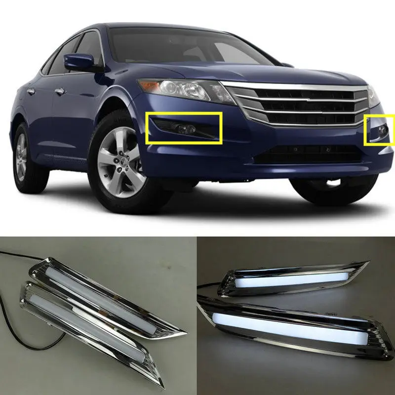 

A Pair White LED Daytime Running Lights Fog Lamp for HONDA Crosstour 2011-2012