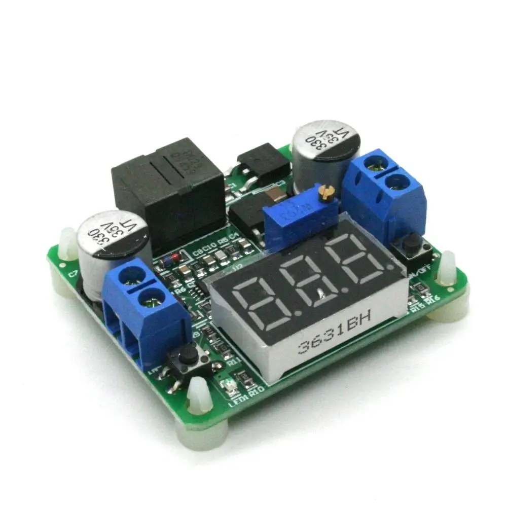 

DC-DC Buck and Boost Voltage Converter Voltmeter Display LED Step Down and Up Power Supply 5-25V to 0.5V-25V Super LM2577