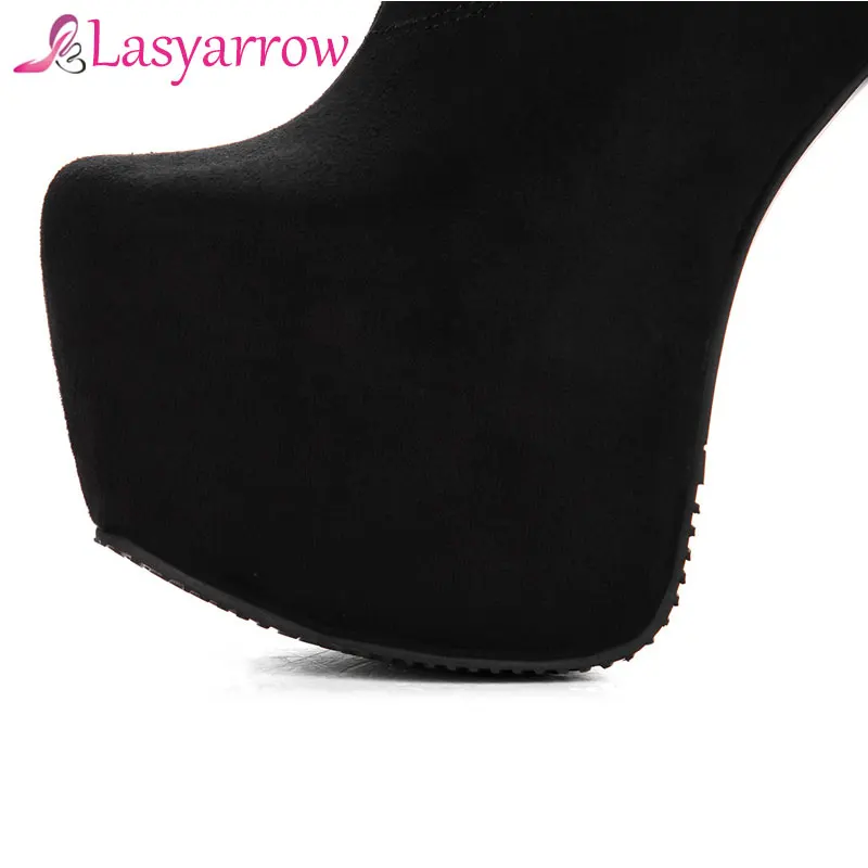 Lasyarrow Women's Shoes Fashion Women Autumn Boots High Heels Shoes Woman Zipper Winter Boots for Women Footwear Long Boot RM114