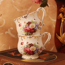Чисто ручная роспись золотой кофе чашка костяной фарфор в европейском стиле чайные чашки и Блюдце Ложка Наборы