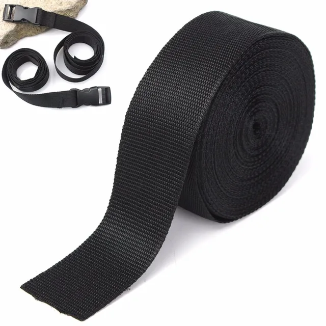 Buy 50mm x 10 Meters Black Nylon bing Ribbon Tape