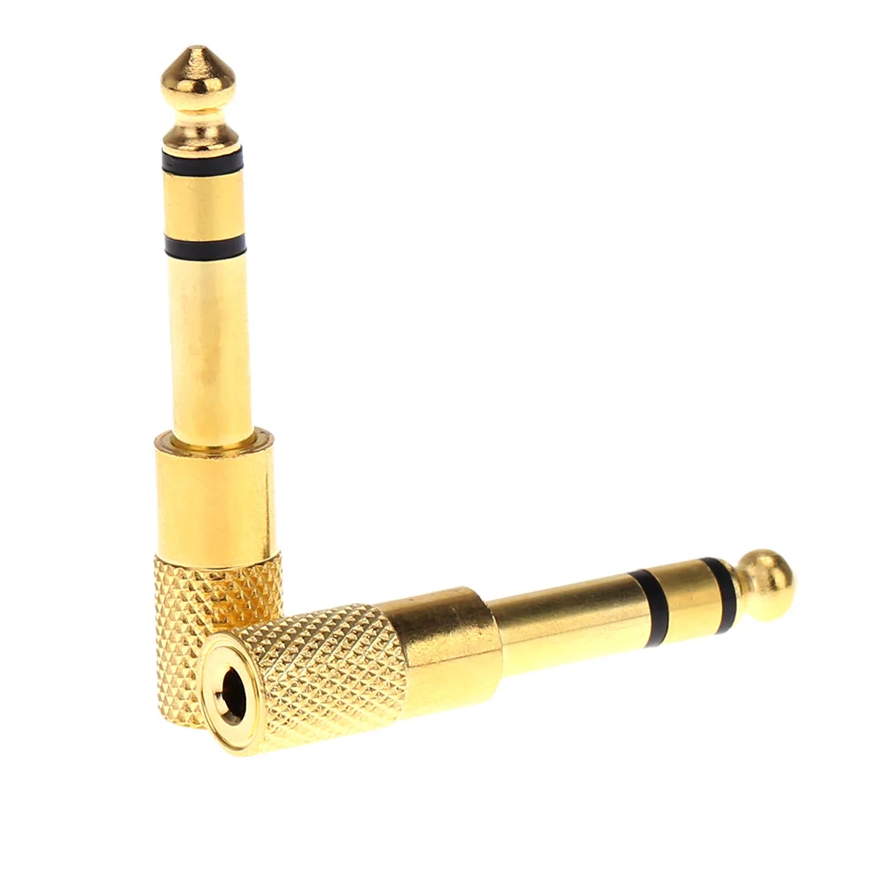

Pair of Audio Jack Adapter Convertor Stereo Plug Socket for Electric Guitars Microphone Headphone 6.35mm Male 3.5mm Female