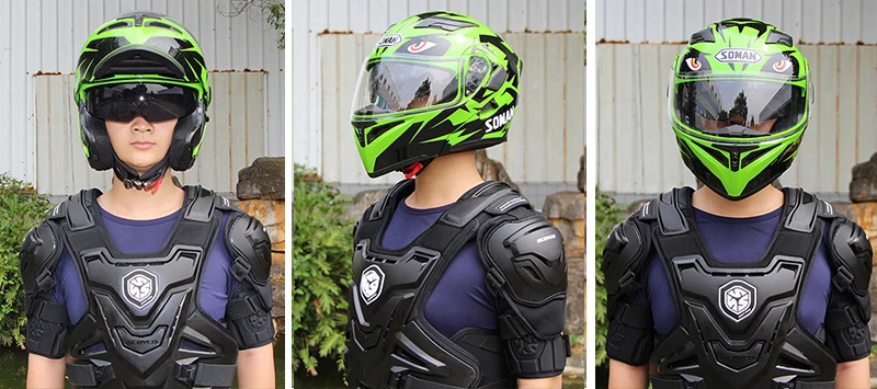 Soman 955 SkyEye с двойными линзами, уличные мотоциклетные шлемы, дышащие мотоциклетные шлемы, шлемы, 5 цветов