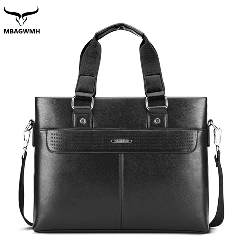 

Casual Men Bag Shoulder Bag New 2016 Fashion Messenger Handbags High Quality Leather Black Hot Sale Big Crossbody Briefcase Bag