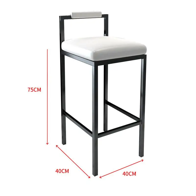 Скандинавский современный минималистичный барный табурет, барный высокий табурет для дома из кованого железа, журнальный столик из твердой древесины - Цвет: Style 3
