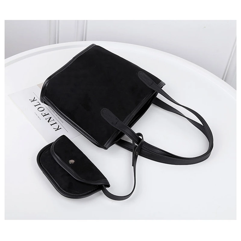 

Mother And Child Style Small Square Bag Shoulder Slung Clutch Bag Fashion PU Material Solid Color Ladies Wild Models