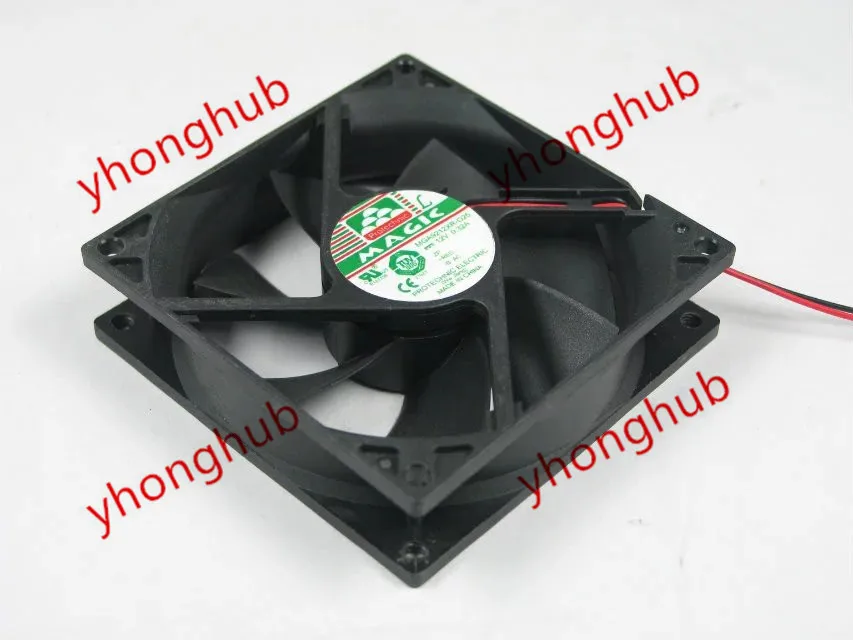 

MAGIC MGA9212XR-O25 DC 12V 0.32A 2-wire 90x90x25mm Server Cooling Fan