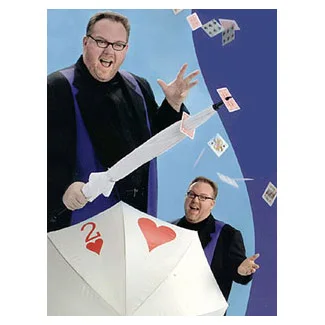 

Got It Covered Umbrella Card Sword Magic Tricks Umbrella Thru Selected Card Stage Magic Props