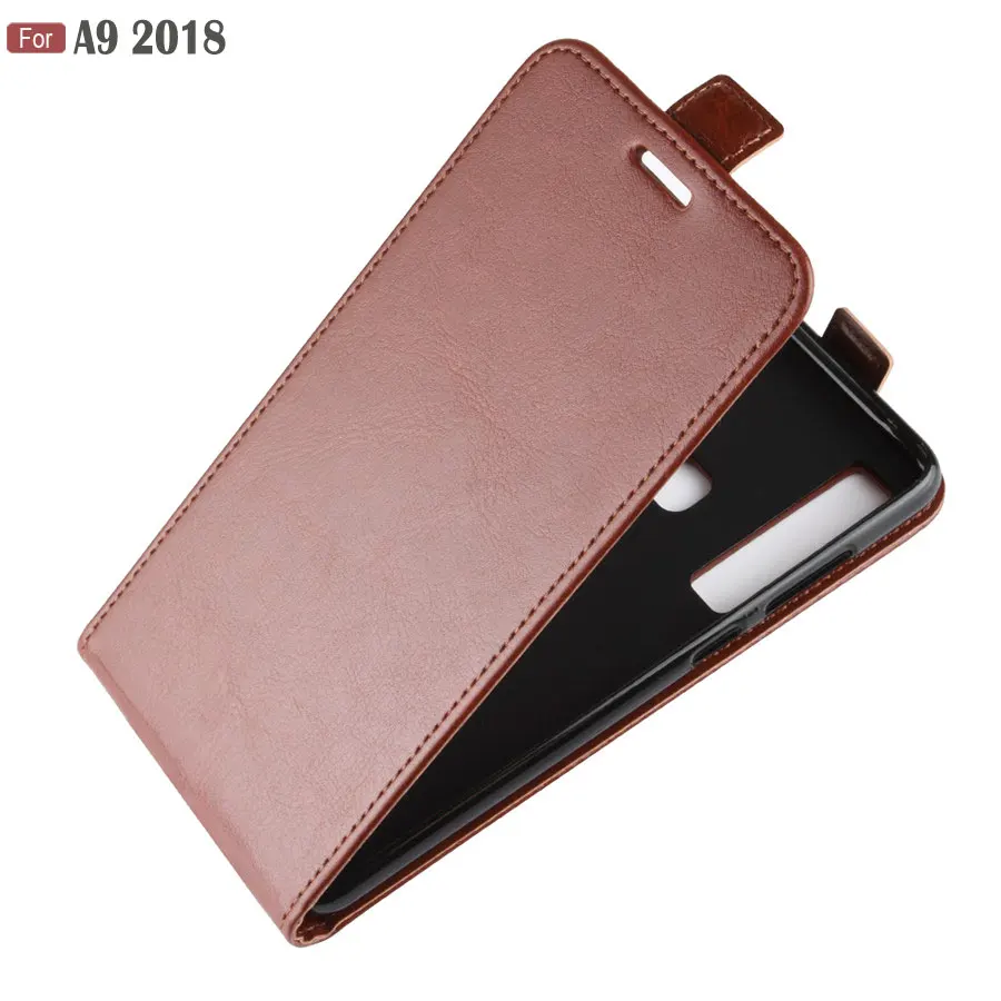 

For Samsung A9 2018 Case on samsung A9 2018 Case Flip 6.3" Leather Vertical Book Case for SAMSUNG Galaxy A9 A 9 2018 A920F Cover