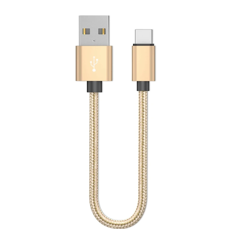 20 см 3A Micro usb type C Быстрый переходник Кабель для передачи данных для huawei Iphone samsung Xiaomi OPPO Vivo кабели для зарядки мобильных телефонов шнур - Цвет: 20 cm gold