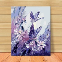 MOLEK картина маслом по номерам на холсте бабочка цветок современная акриловая живопись ручная роспись стены картины для комнаты домашний декор