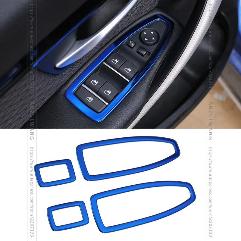

For BMW 3 series f30 f34 Car styling Window Lifter Control Frame Car Window Switch Decor Armrest Panel Trim Interior Accessories