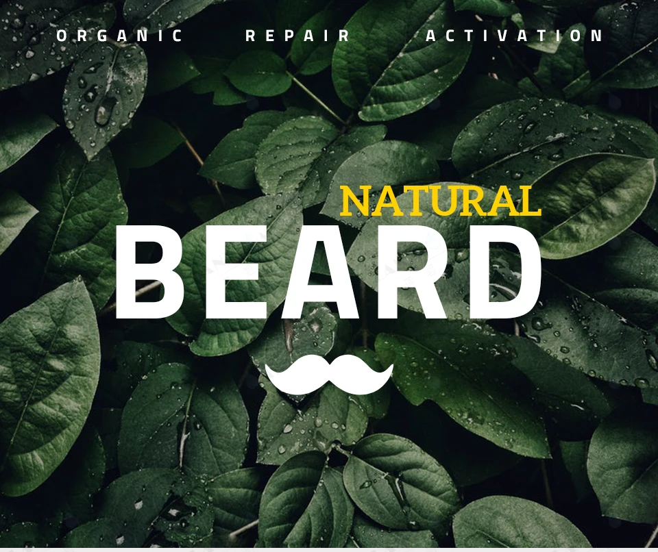 2pcs Lanthome Organic Men Face Beard Oil Natural Soften Oil Hair Growth Nourishing Mustache Cream for Beard Hair Grow