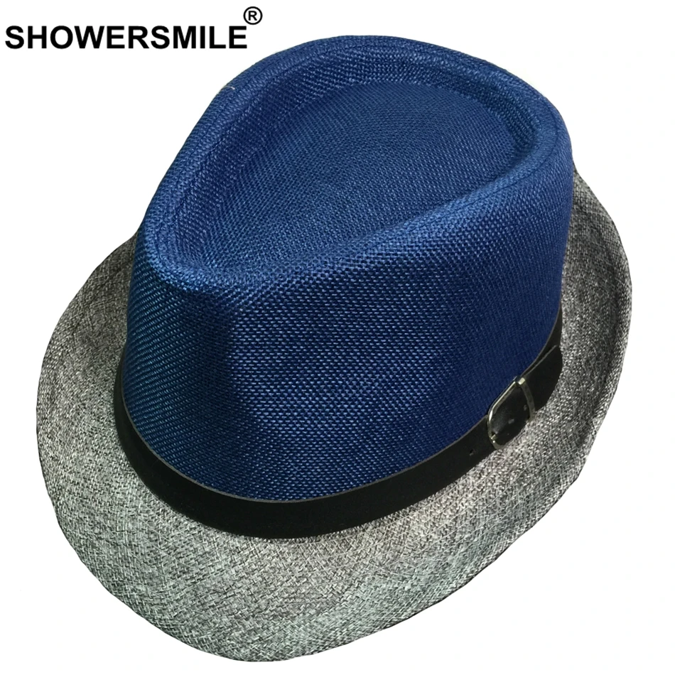 SHOWERSMILE красные синие Лоскутные Мужские фетровые шляпы хлопковые джазовые шляпы в британском стиле винтажные Женские Классические Осенние шляпы и кепки Новинка