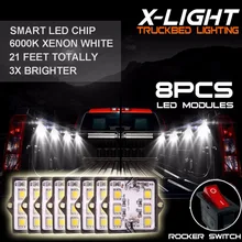 8 шт. водонепроницаемый кузов пикапа свет комплект аксессуары для светодиодного освещения супер белый