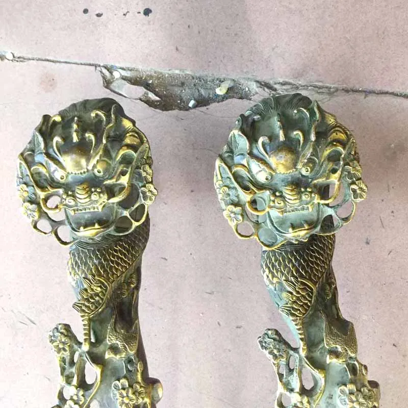 COTOM 1 шт. латунная дверная ручка lucky dragon gate стеклянная для передней двери