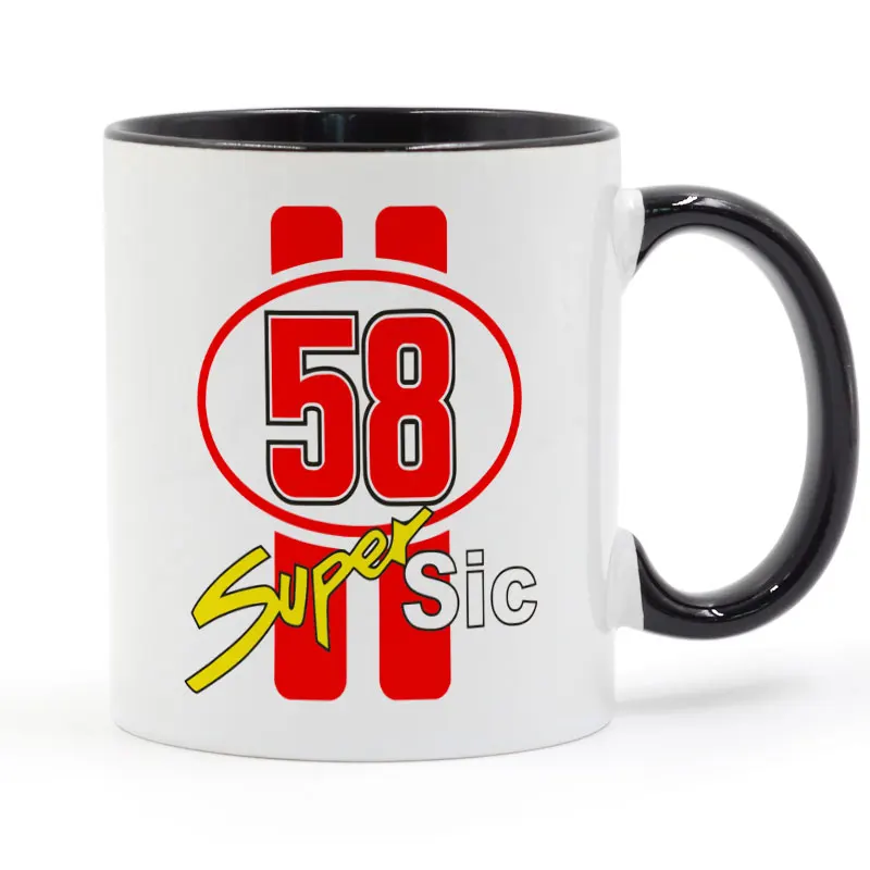 

Marco Simoncelli 58 Mug Coffee Milk Ceramic Cup Creative DIY Gifts Home Decor Mugs 11oz T1419
