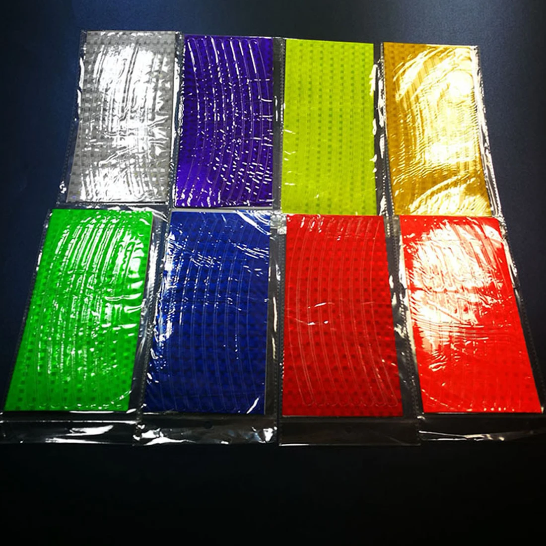 Bicycle reflector 8pcs/pack Fluorescent MTB Bike Bicycle Sticker Cycling Wheel Rim Reflective Stickers Decal Accessories