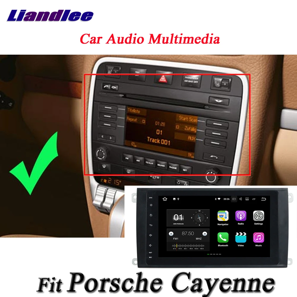 Sale Liandlee Car Android System For Porsche Cayenne 9PA Radio GPS Nav Navi MAP Navigation Wifi HD Screen Multimedia NO CD DVD Player 3
