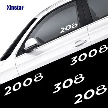 

2pcs Car windows sticker For Peugeot 106 206 208 306 308 508 2008 3008 208