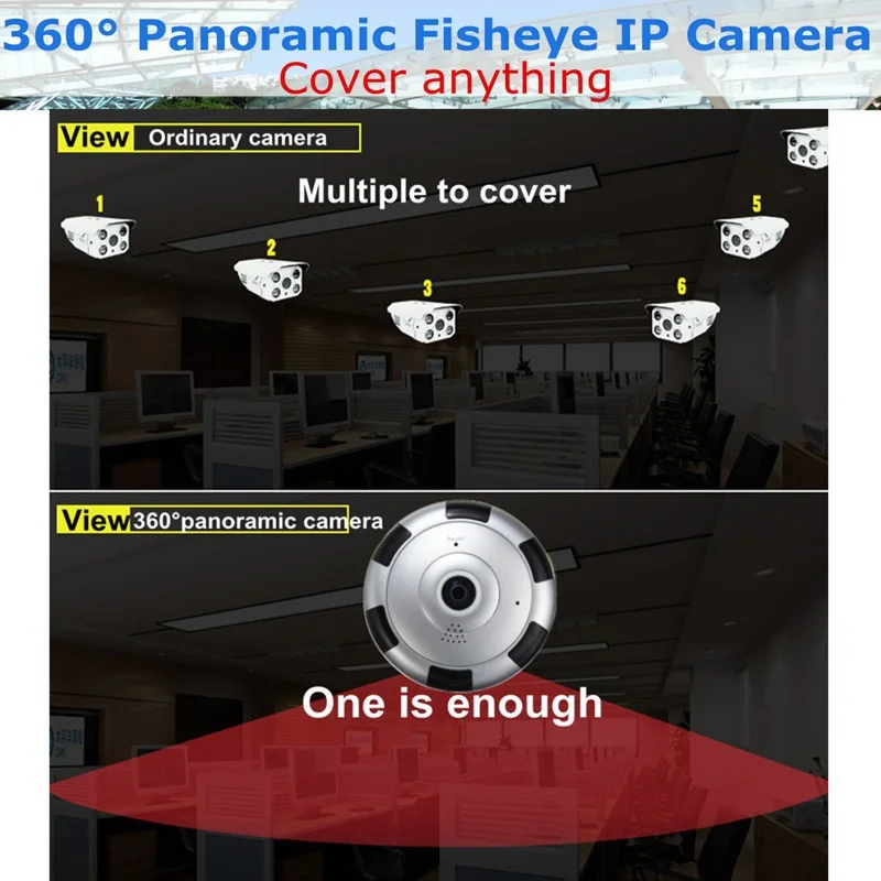 Tenvellon Home Security Camera 360 Degree Panoramic Fisheye Lens WiFi IP Camera CCTV Video Surveillance Camera 960PH Panoramic Tenvellon Home Security Camera 360 Degree Panoramic Fisheye Lens WiFi IP Camera CCTV Video Surveillance Camera 960PH Panoramic