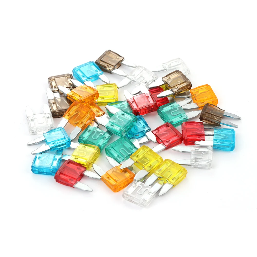 

35pcs MINI Blade Fuse Assortment Auto Car Motorcycle Blade Fuse Car fuse kit Assortment SUV 5A 7.5A 10A 15A 20A 25A 30A