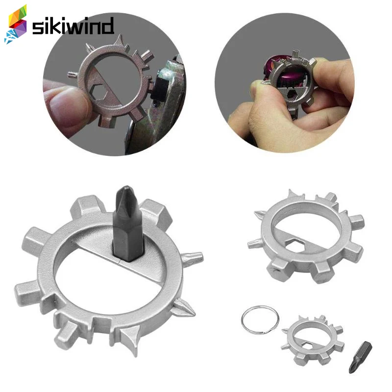

12 in 1 Multi-functional Octopus Bicycle Repair Tool Screwdriver with Key Ring Outdoor Tools Gadget Z70