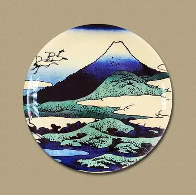 Подвесная керамическая декоративная тарелка в японском и корейском стиле, украшения для дома, мягкие украшения - Цвет: 24