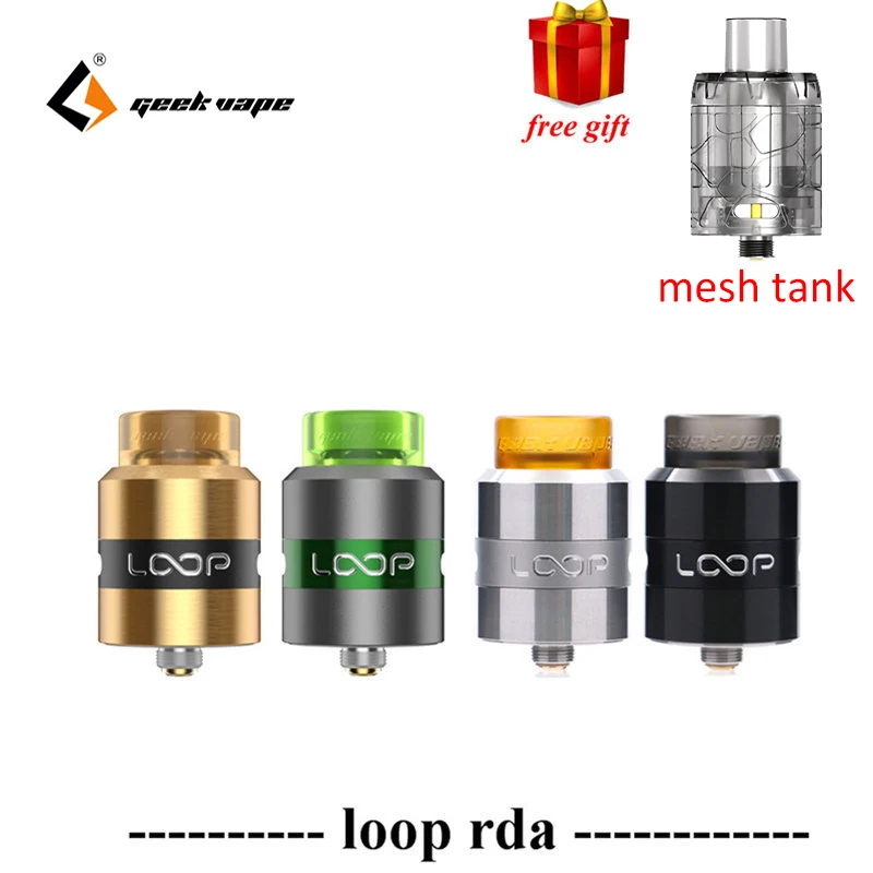 

Geekvape loop RDA atomizer 24mm RDA vape with Unique W shaped build deck leakage RDA for vape 510 box mod vs zeus