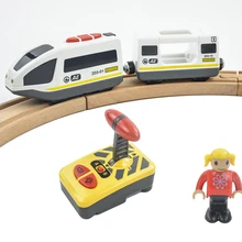 RC Electric Magnetic Train With Carriage Sound and Light  Express Truck FIT Thomas wooden track Children Electric Toy Kids Toys
