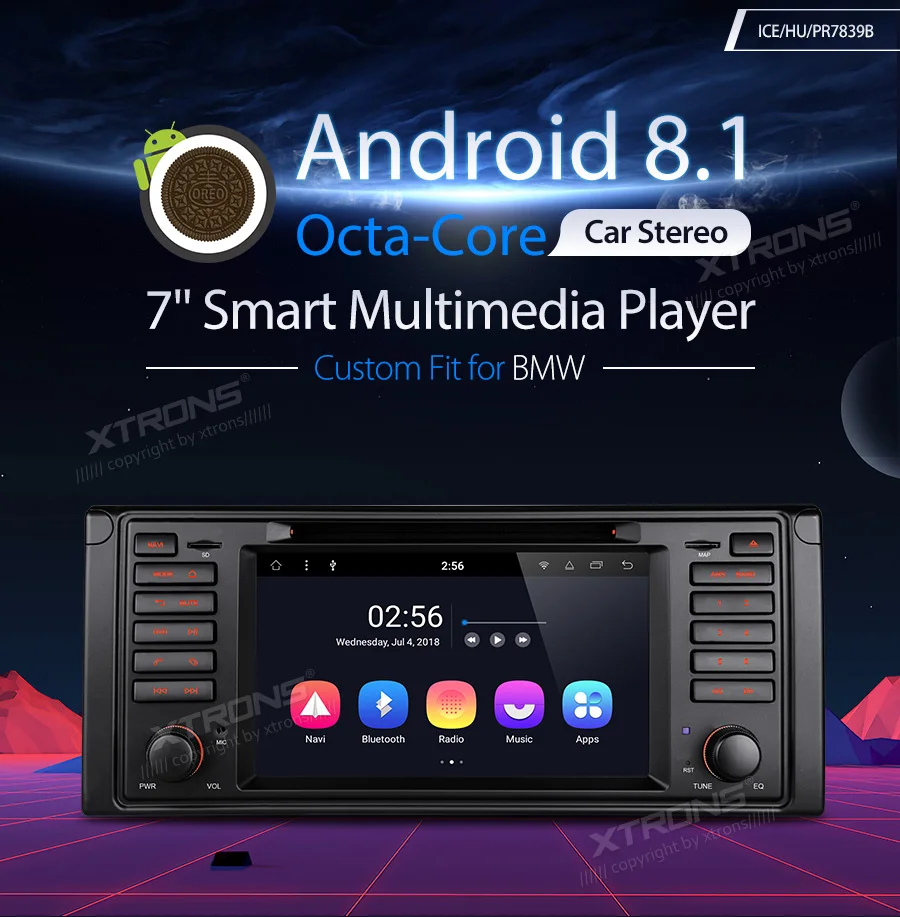 Best Android 8.1 Octa Core 7" Smart Multimedia Car DVD Player Radio Stereos GPS for BMW E39 M5 / 7 Series E38 1999 2000 2001 0