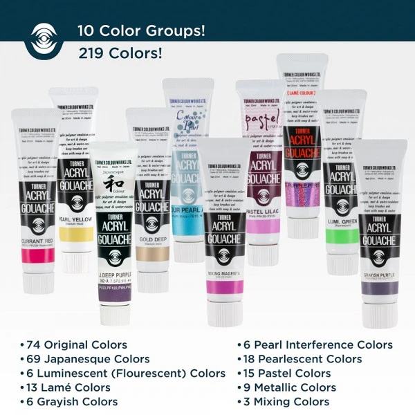 Fabricant japonais de peinture à l'eau en poudre acrylique avec Pigment,  tissu en argile, tasse, aquarelle, 20ml | AliExpress