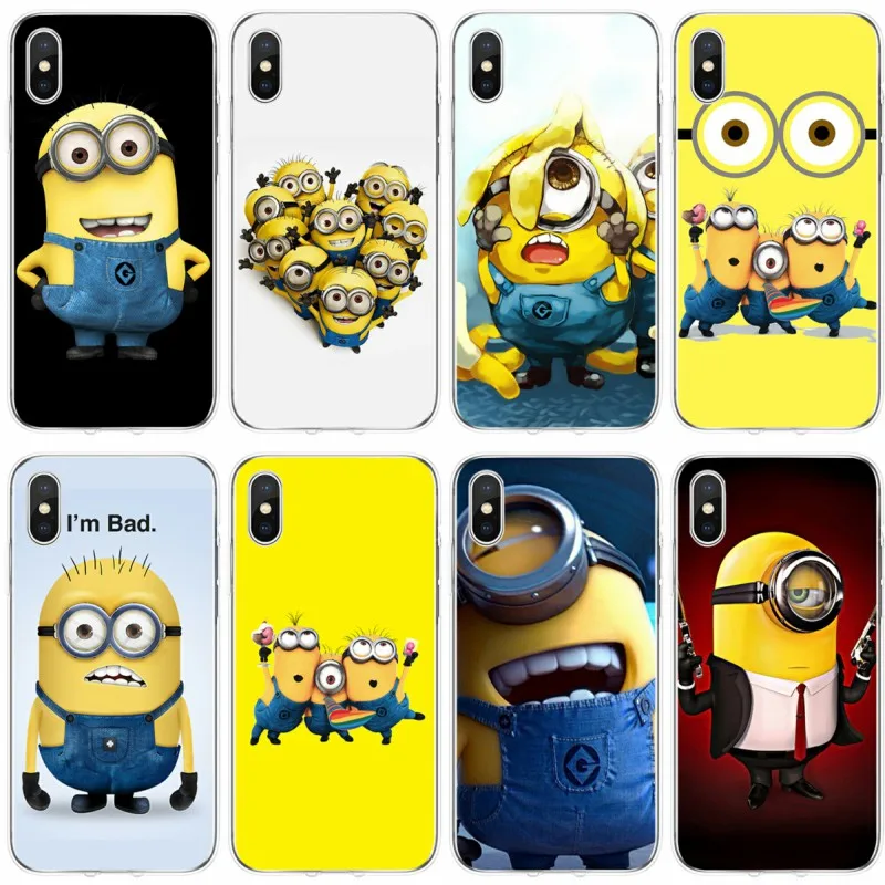 

Cute Minions Cover Soft Silicone 2019 TPU Phone Case For iPhone 5 5S 5C SE 6 6plus 7 8plus X XS XR XS Max