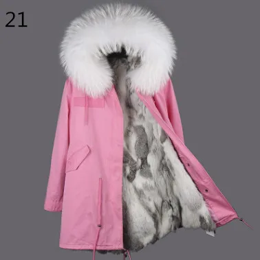 CKMORLS пальто с натуральным мехом новая зимняя парка Женская куртка с меховым воротником из натурального меха енота верхняя одежда женская тонкая парка - Цвет: 21 style