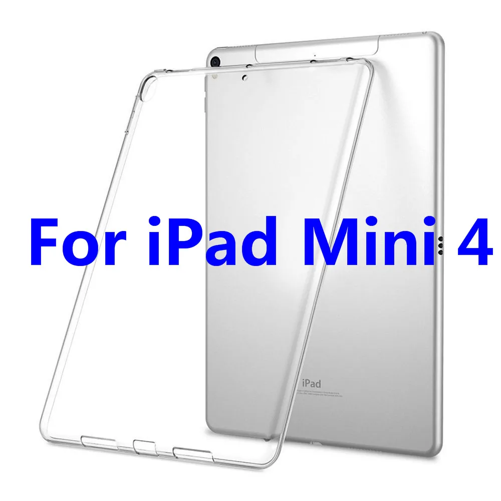 Для Apple iPad Mini 1 2 3 4 чехол TPU Мягкий Прозрачный бампер чехол для iPad Mini 7," ультра тонкий прозрачный силиконовый чехол A1550 - Цвет: For iPad Mini 4