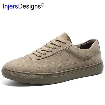

2019 New Arrival Men Casual Shoes Fashion Lace-Up Sneakers Breathable Man Flats Soft Moccasins Men Skateboarding Shoes Pig Suede