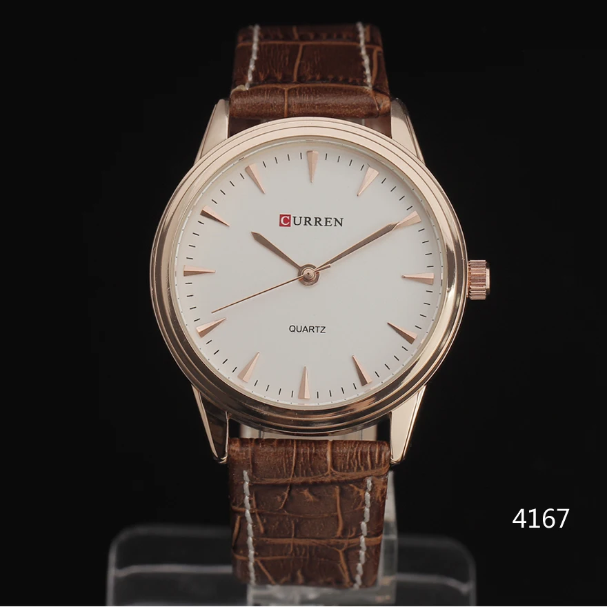 2013 HOT luxury Steel gold Case Classic Analog Dial Men Quartz WristWatch Leather Band fashion Watch free shipping | Наручные часы