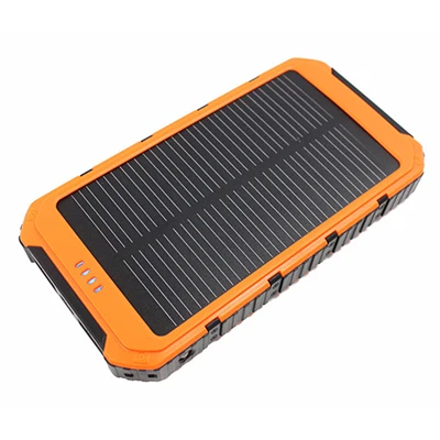 10000 мАч портативное солнечное зарядное устройство наружная Солнечная Батарея Внешняя батарея запасное зарядное устройство для телефона зарядное устройство светодиодный аккумулятор - Цвет: Оранжевый