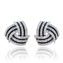 YANDA модные треугольные полосы CZ Кристалл серьги гвоздики для женщин золото серебро Цвет классический Элегантность Свадебные Серьги Подарки